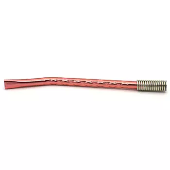 Бомбилья металлическая с фильтром-пружинкой, розовая