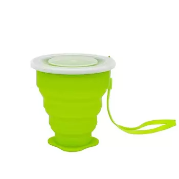 Калабас складной, силикон, зелёный, 120 мл