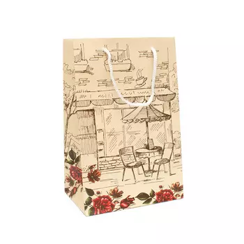 Пакет подарочный "Кафе", 23*15 см