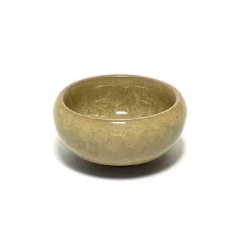 Пиала из обливной керамики "Колотый лед" (бежевый мрамор), 40 мл