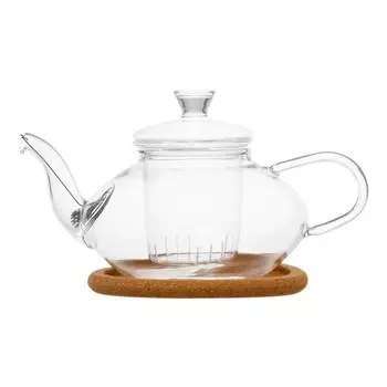 Стеклянный заварочный чайник "Жасмин", 500 мл