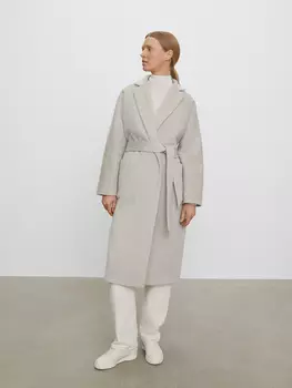 Пальто-халат с поясом, на подкладке