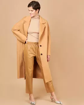 Пальто из шерсти альпаки One size