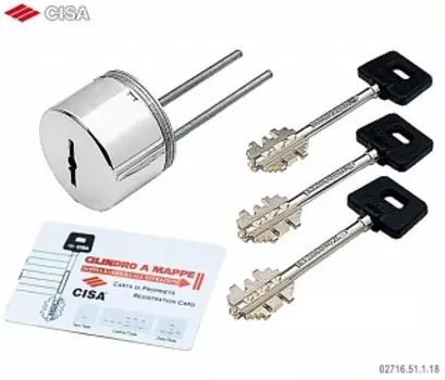 Секретная накладка на сувальдный замок 02.716.61.1.18