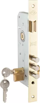 Замок врезной цилиндровый с защёлкой 152/3MR (45 mm) 3 кл.