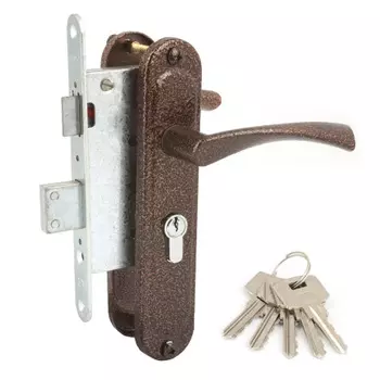 Замок врезной цилиндровый с защёлкой Калуга-ЗВ4-3-1, 4 кл.