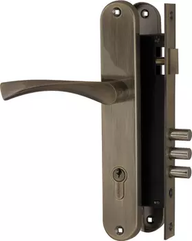 Замок врезной цилиндровый с защёлкой SET F9011