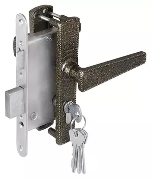 Замок врезной цилиндровый с защёлкой ЗВ4-3.01, 4 кл.