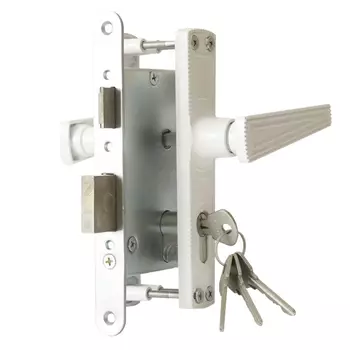 Замок врезной цилиндровый с защёлкой ЗВ4-3.01, 4 кл.