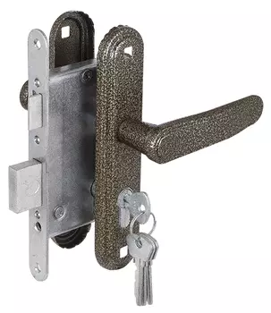 Замок врезной цилиндровый с защёлкой ЗВ4-3.03, 4 кл.