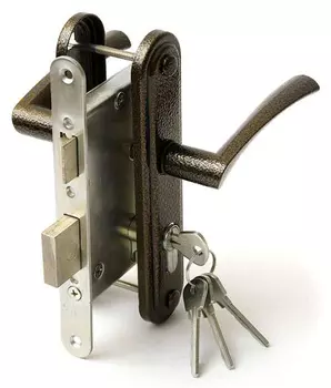 Замок врезной цилиндровый с защёлкой ЗВ4-3.07, 4 кл.