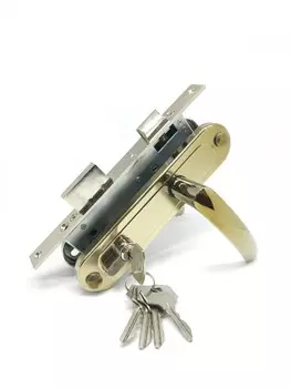 Замок врезной цилиндровый с защёлкой ЗВ7-70.4-02, 5 кл.