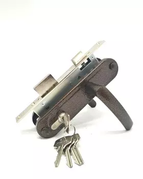 Замок врезной цилиндровый с защёлкой ЗВ7-70.4-02, 5 кл.