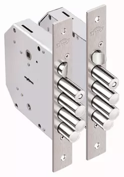 Замок врезной сувальдный с задвижкой и защёлкой Гранит 1.06.40 левый