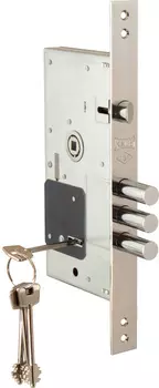 Замок врезной сувальдный с защёлкой 252/RL