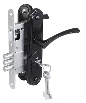 Замок врезной сувальдный с защёлкой ЗВ9-4-2, 3 кл.