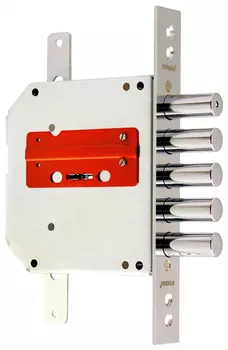 Замок врезной сувальдный ЗВ8-6 ЛК5Т/15 с тягами левый