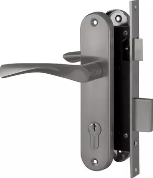 Замок врезной в комплекте с ручкой SET F1611 SN