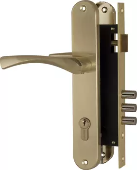 Замок врезной в комплекте с ручкой SET F9011