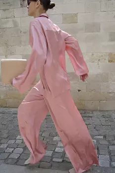 Брюки палаццо из шелка