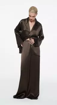 Брюки палаццо из шелка