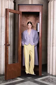 Брюки прямого кроя в пол