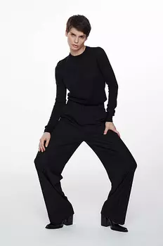 Брюки прямого кроя в пол