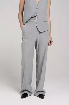 Брюки прямого кроя в пол