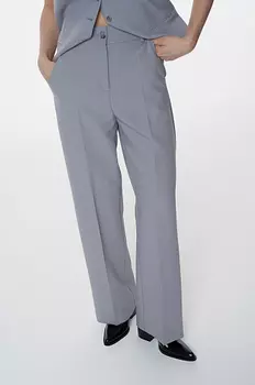 Брюки прямого кроя в пол