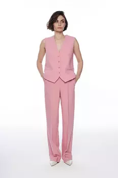 Брюки прямого кроя в пол