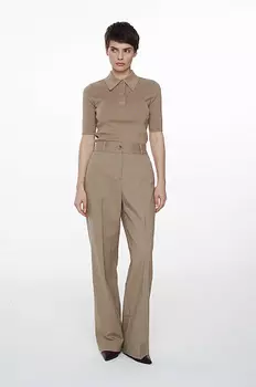 Брюки прямого кроя в пол