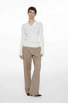 Джемпер бесшовный с воротником поло