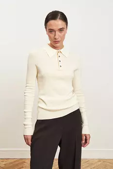 Джемпер с воротником-поло