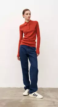 Джемпер с воротником-поло