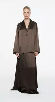 Юбка макси из шелка