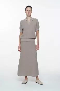 Юбка-миди из трикотажа