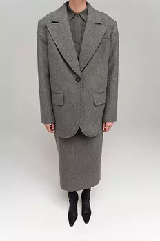 Юбка-миди с добавлением шерсти