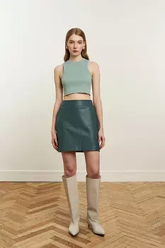 Юбка-мини из искусственной кожи