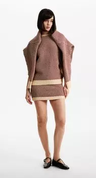 Юбка мини из трикотажа