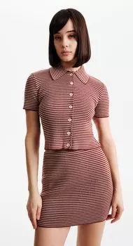 Юбка мини из трикотажа