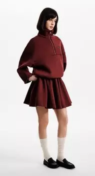 Юбка мини с поясом на резинке