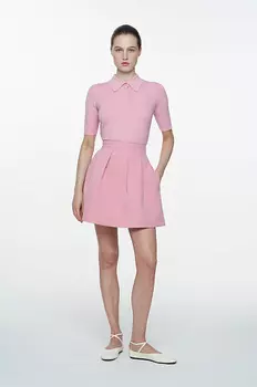 Юбка мини с защипами