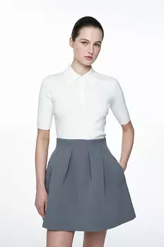 Юбка мини с защипами