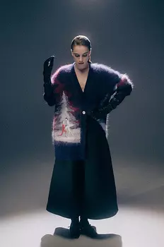 Кардиган жаккардовый из ангоры