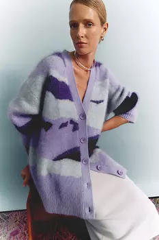 Кардиган жаккардовый из ангоры