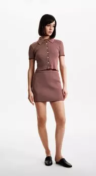 Костюм: поло и юбка мини