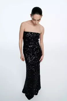 Платье-бандо с пайетками