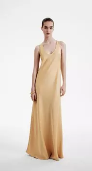 Платье макси на широких бретелях