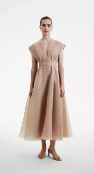 Платье миди из органзы