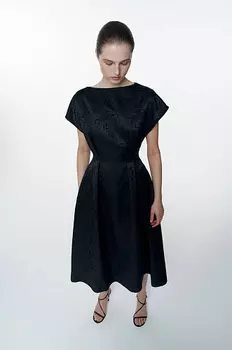 Платье-миди с защипами